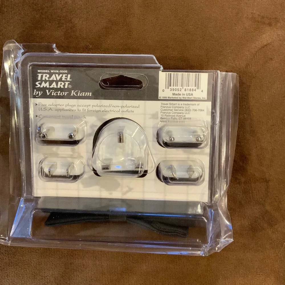 International Outlet Adapter Set Money Belt Travel Resort